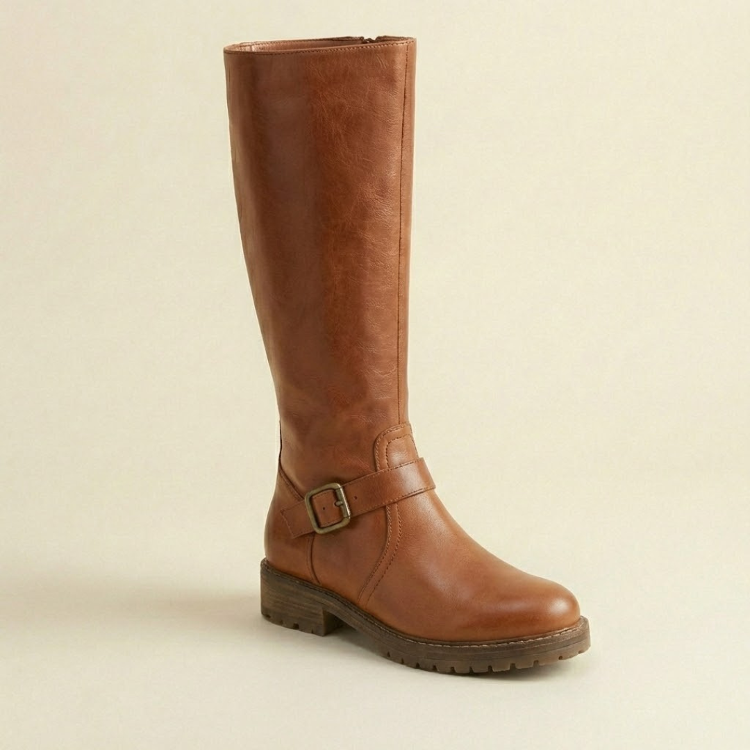 Estera - Elegante Stiefeletten mit Doppelreißverschluss und Blockabsatz