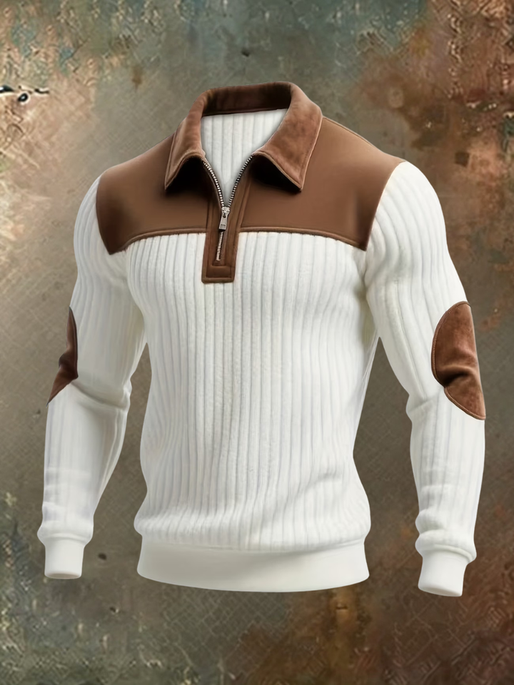 Cyrus - Strukturierter Half-Zip-Pullover