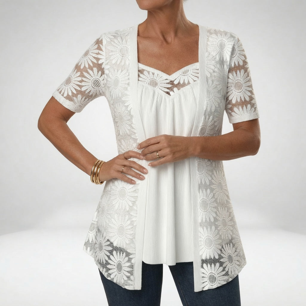 Lucette - Elegante Bluse mit Spitzendetails