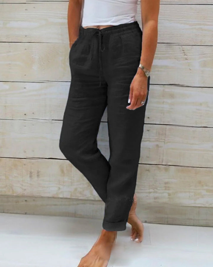 Lorinne - Leinenhose mit Stretchanteil