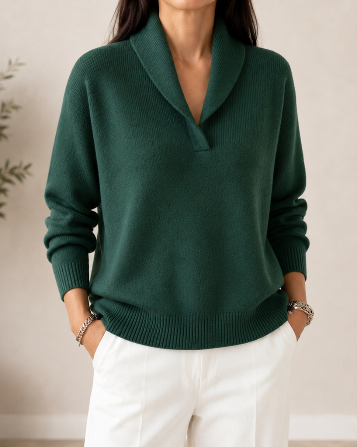 Amandina - Extraweicher V-Ausschnitt-Pullover