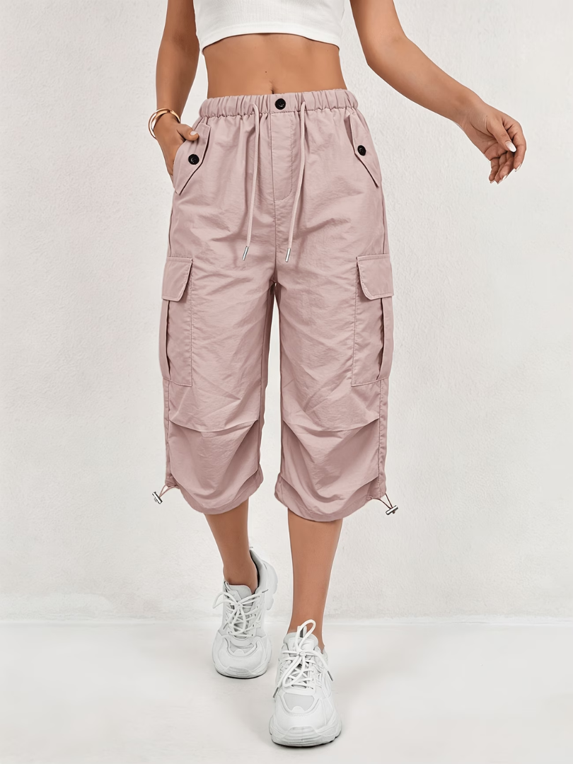 Donatella - Leichte Cargo-Caprihosen mit Stretch
