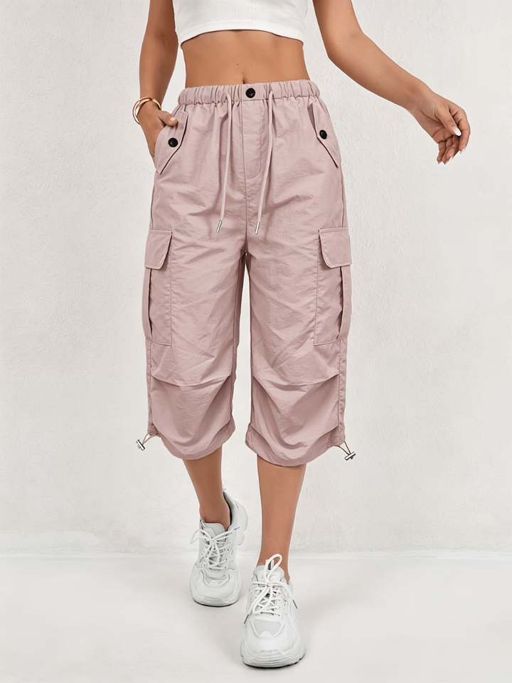 Donatella - Leichte Cargo-Caprihosen mit Stretch