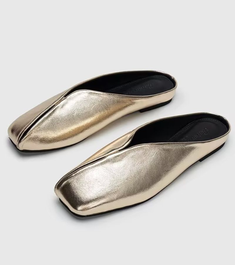 Camellia - Premium Pantolette mit eckiger Zehenpartie