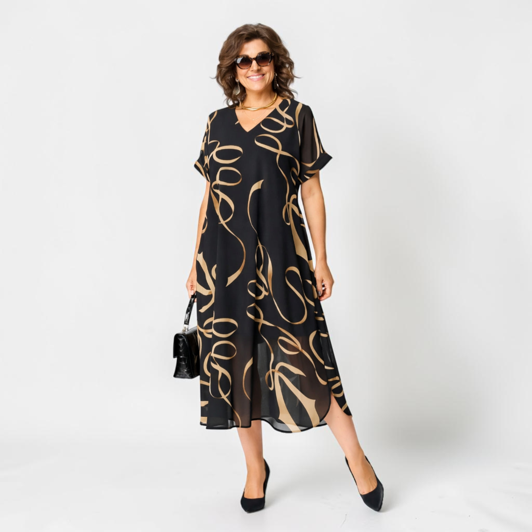 Ismara - Leichtes Midikleid mit V-Ausschnitt