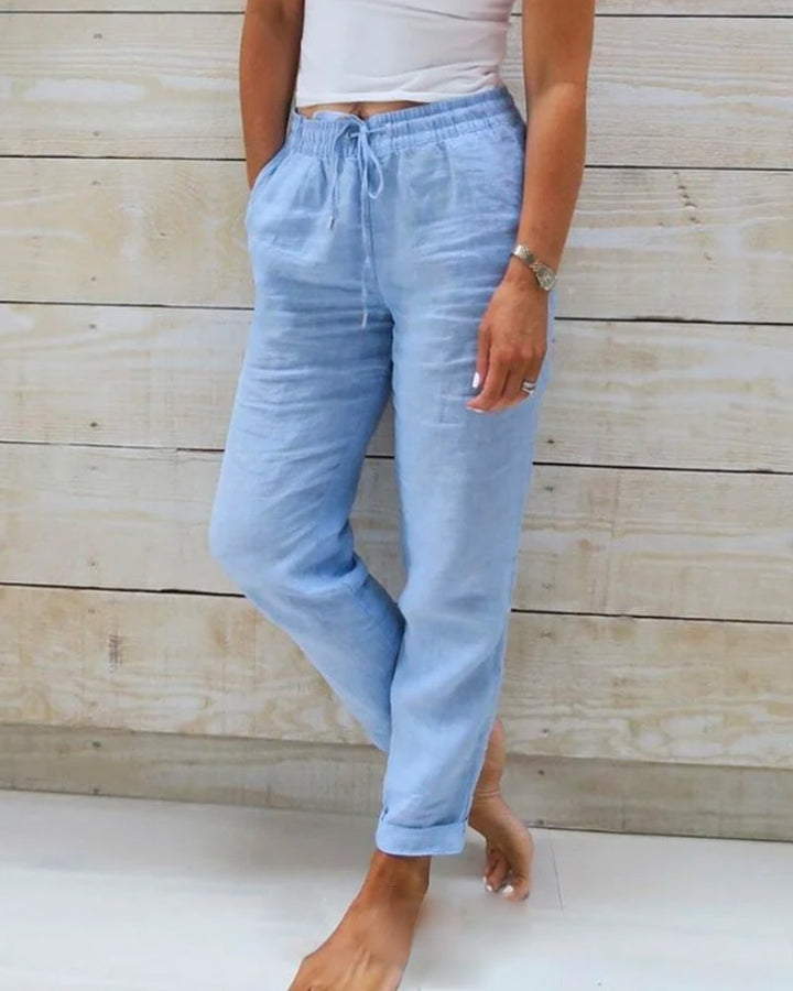 Lorinne - Leinenhose mit Stretchanteil