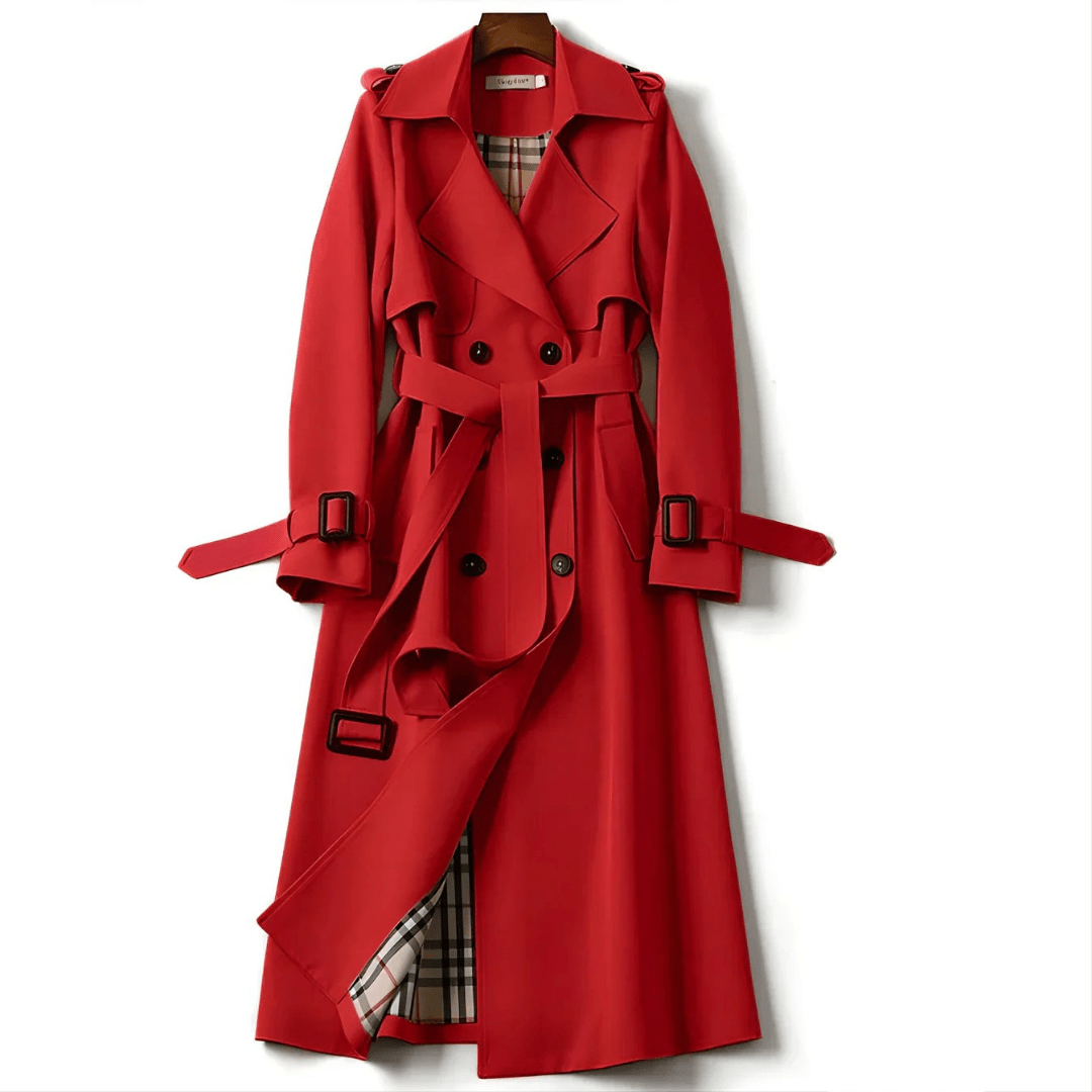 Aliki - Doppelreihiger Trenchcoat mit Gürtel