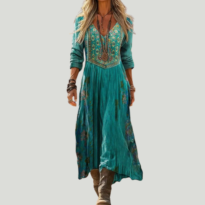 Lymira - Geblümtes Soft-Touch-Midikleid