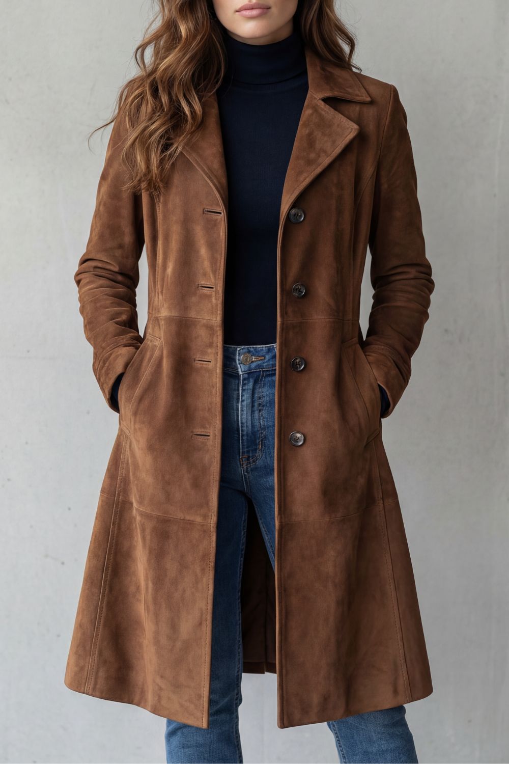 Arlene - Taillierter Longline-Mantel