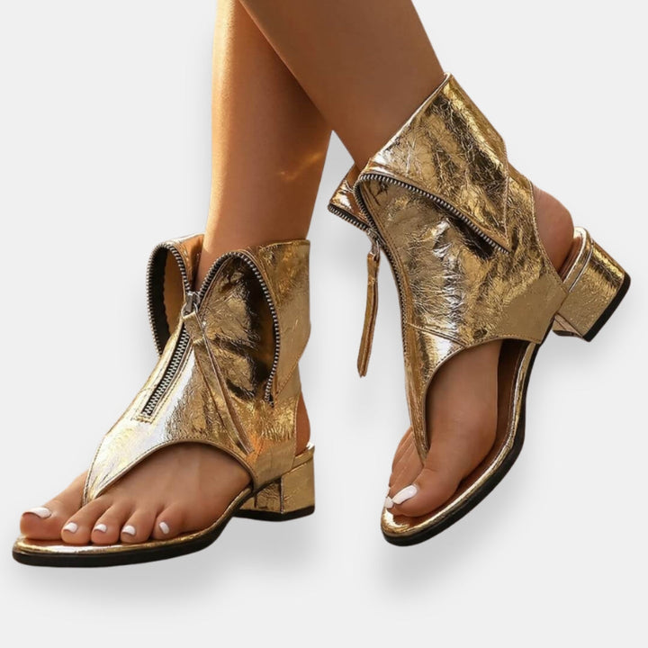 Gracelyn - Leuchtende Sandalen mit Front-Reißverschluss