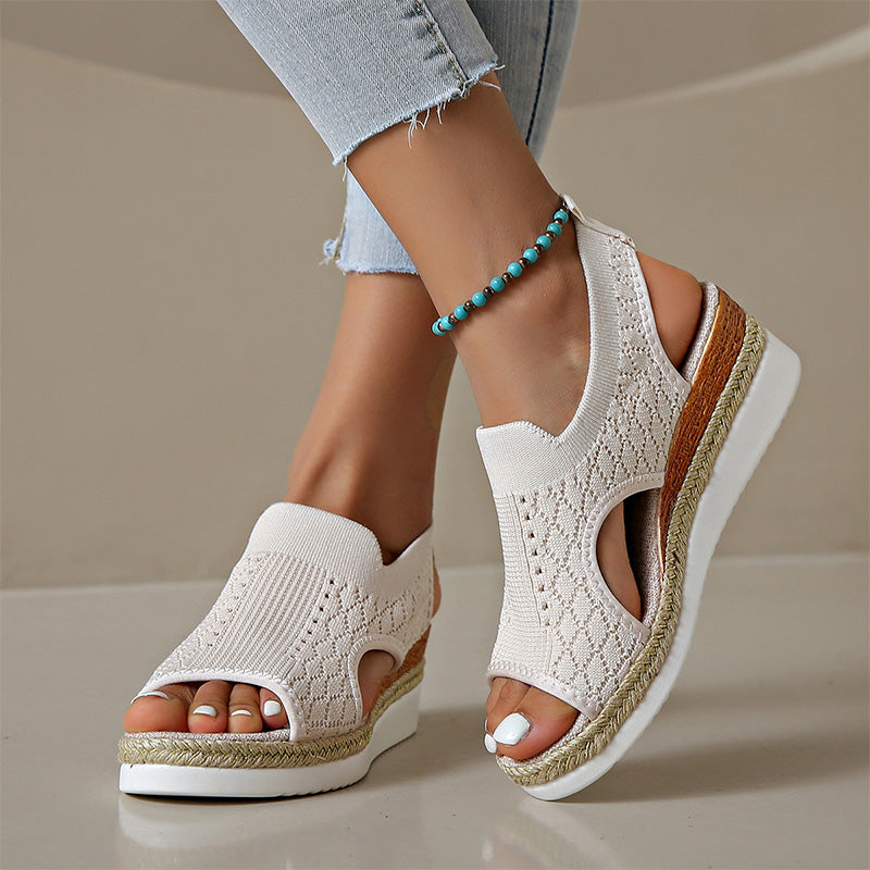 Orianne - atmungsaktive Peep-Toe-Wedges