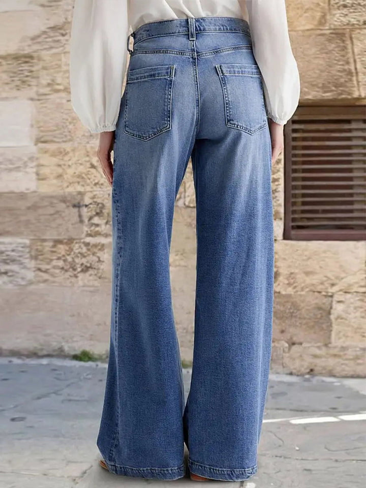 Liorra - Wide-Leg-Jeans in Vintage-Waschung