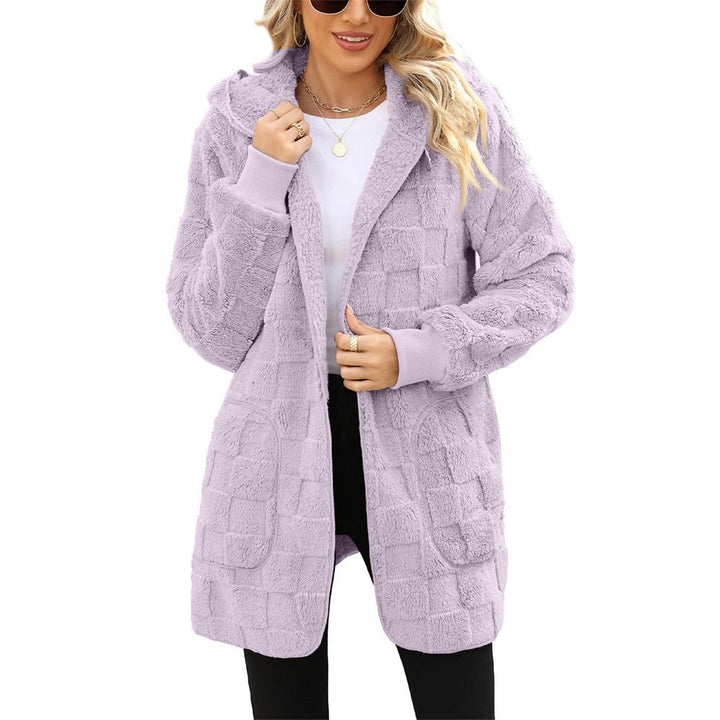 Zinnabelle - flauschige Kapuzenstrickjacke