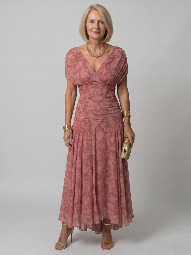 Galatea - Leichtes schulterfreies Midikleid