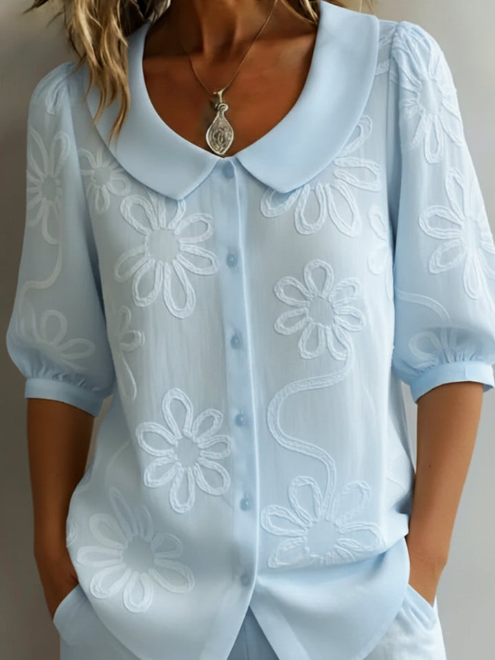 Perina - Soft-Touch-Bluse mit Blumenmuster