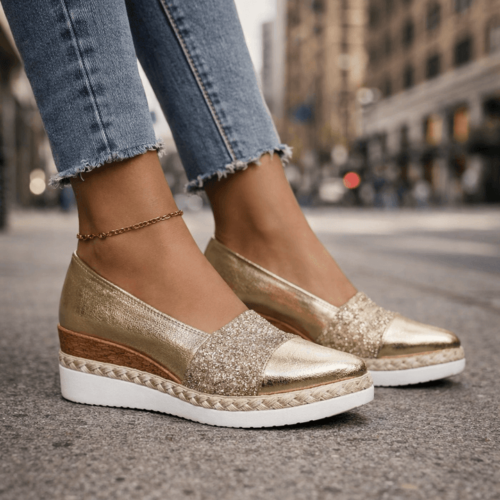 Kirsty - Glitzernde Keilsneaker
