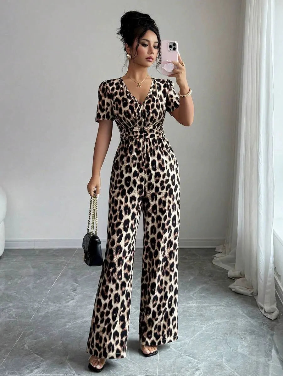 Eveliora - Eleganter Jumpsuit mit Animalprint