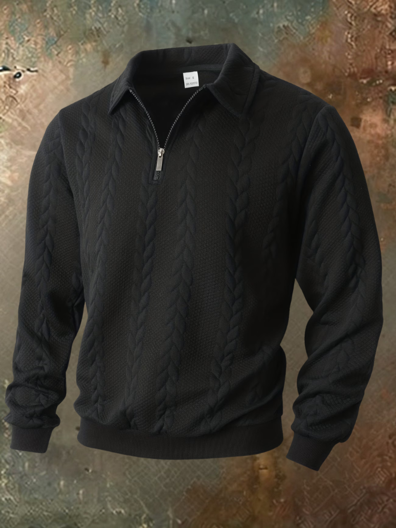 Belvorn - Premium Zopfstrick-Half-Zip-Pullover