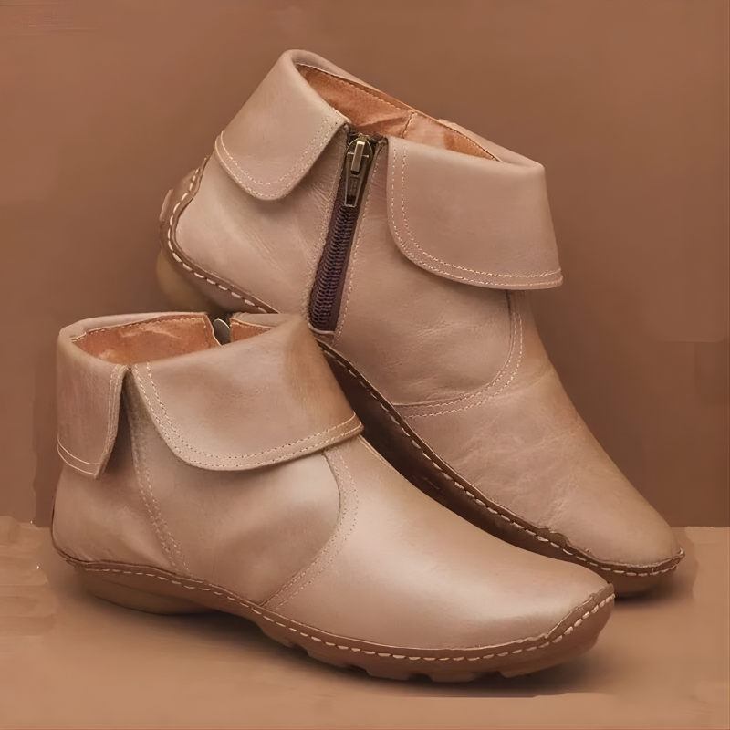 Winona - Faltbare Leder-Stiefeletten