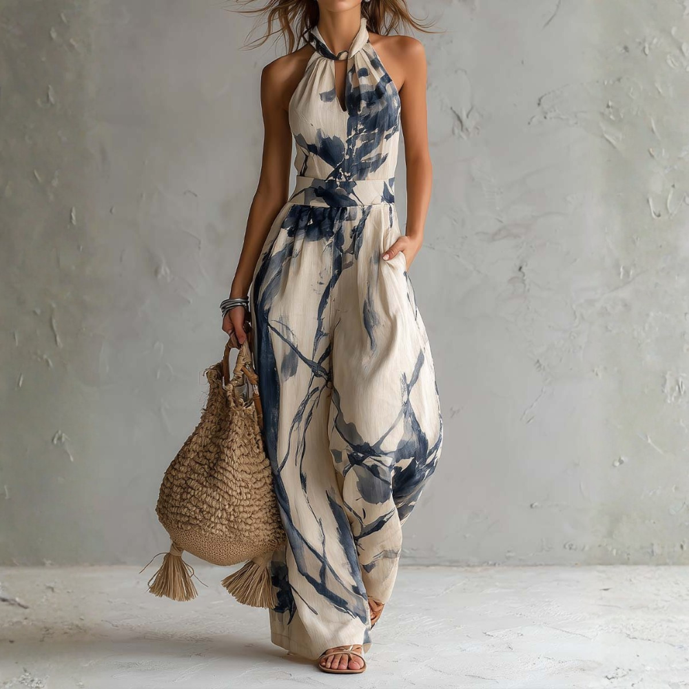 Elodiea - Leichter Jumpsuit mit Tinten-Effekt