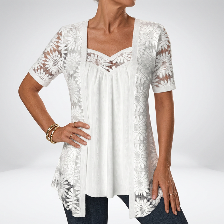 Lucette - Elegante Bluse mit Spitzendetails