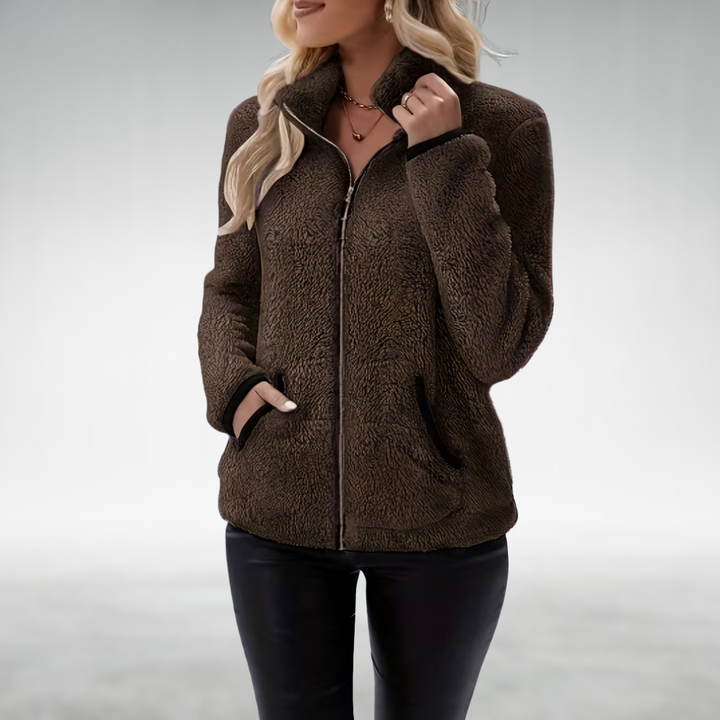 Zafrielle - Softtouch-Jacke mit durchgehendem Reißverschluss