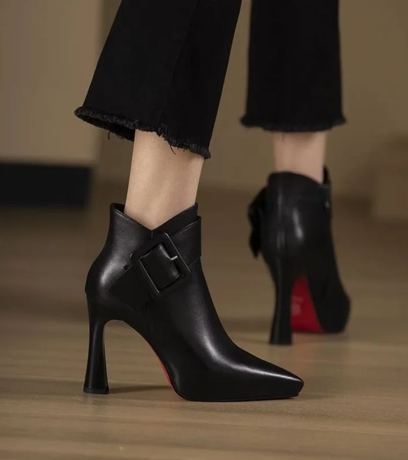 Erina - Stiefeletten mit skulpturalem Absatz