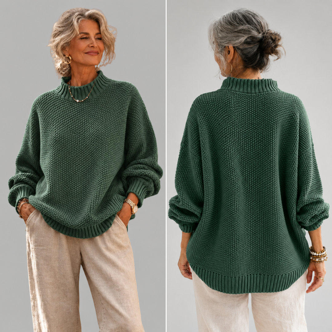 Oriane - Strukturierter Stehkragenpullover