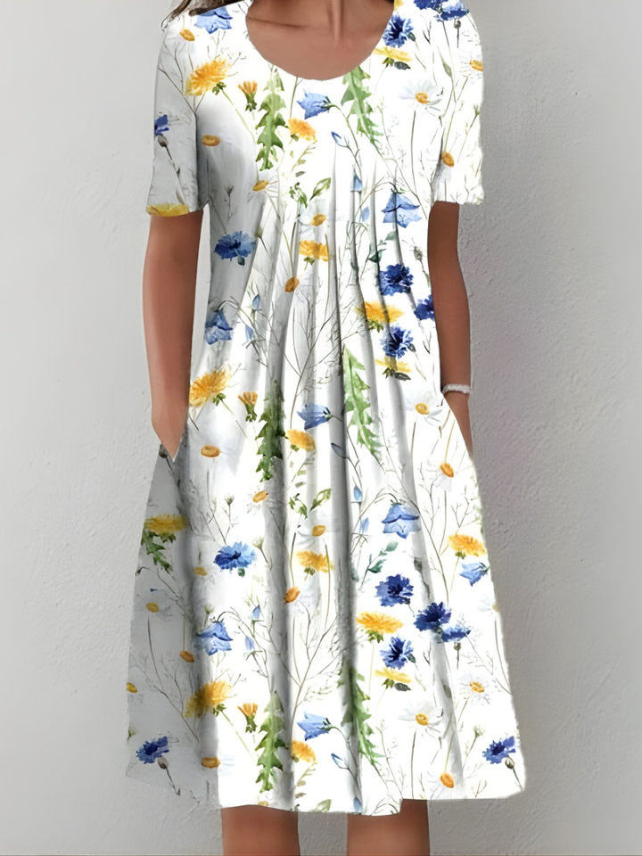 Amelia - Plissiertes Softtouch-Kleid