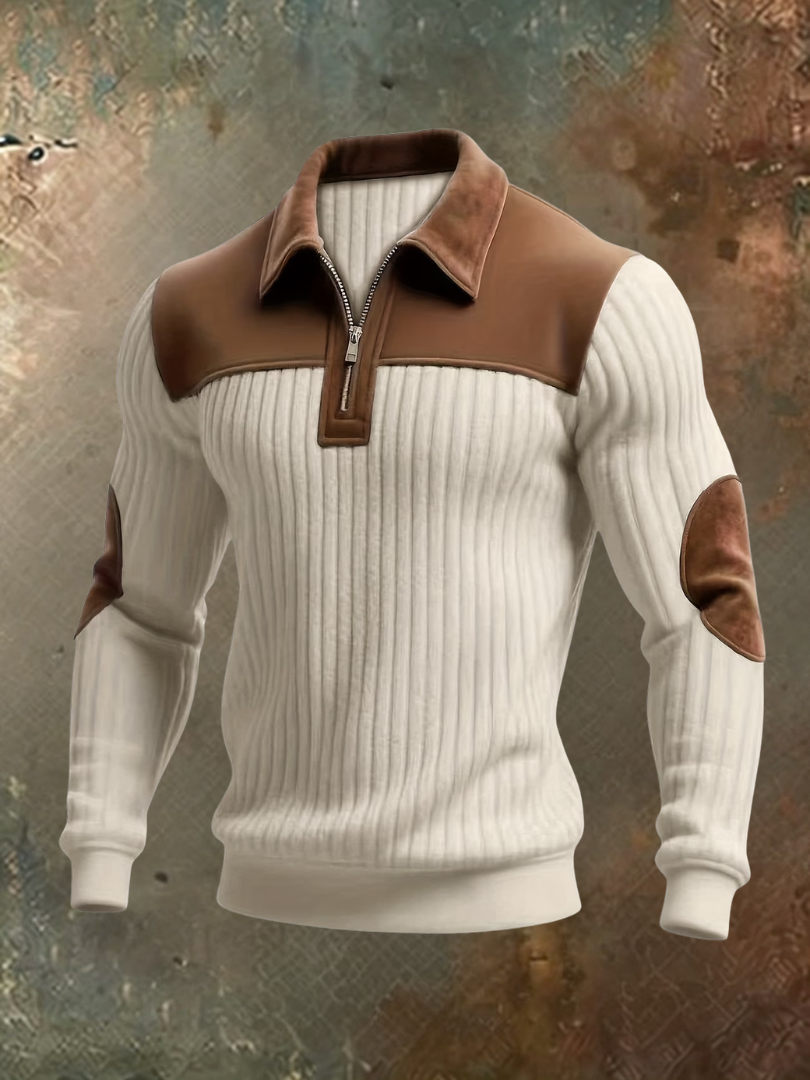 Eldvane - Premium-Rippstrick-Half-Zip-Pullover