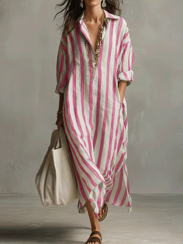 Xanthe - luftiges Maxikleid aus Leinen
