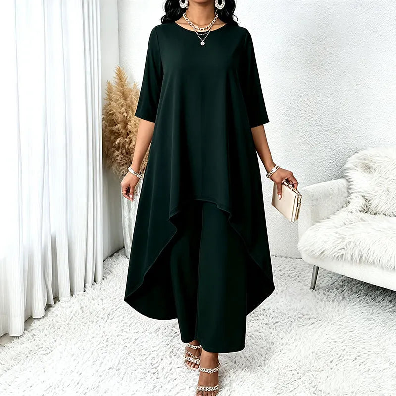 Laurivelle - Soft-Touch Plus-Size-Maxikleid
