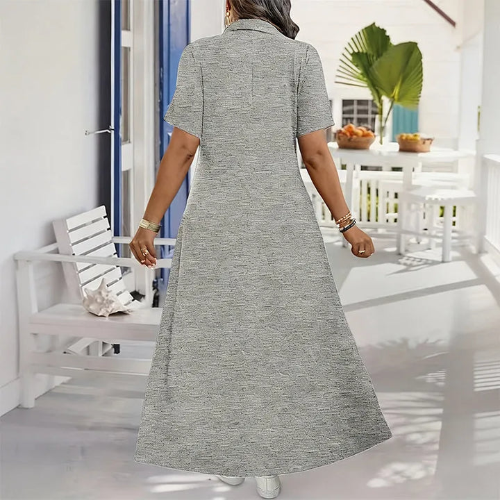 Primelle - Softtouch-Maxikleid mit Reißverschlusskragen