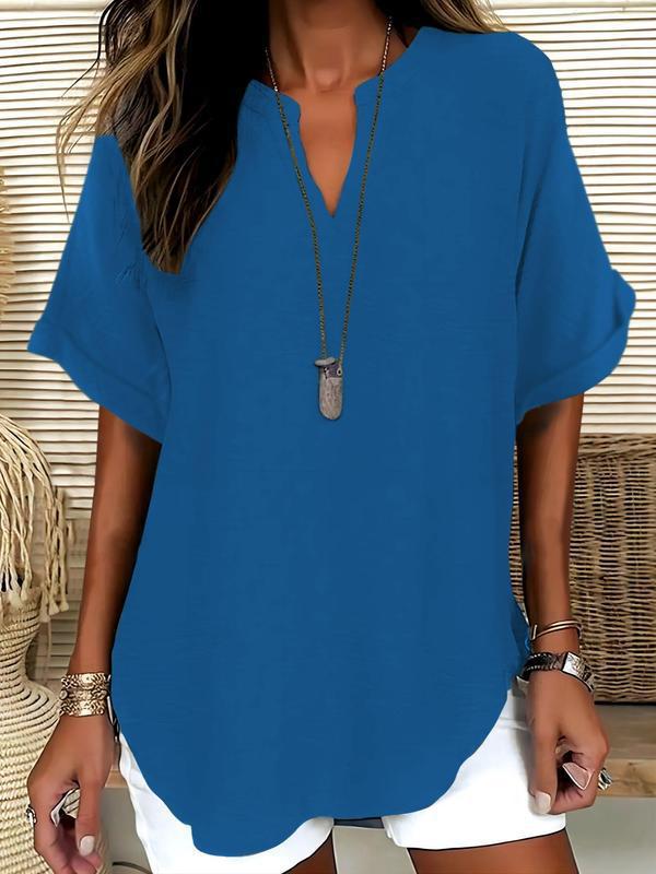 Xalina - Bluse mit weicher Haptik und Ausschnitt-Detail