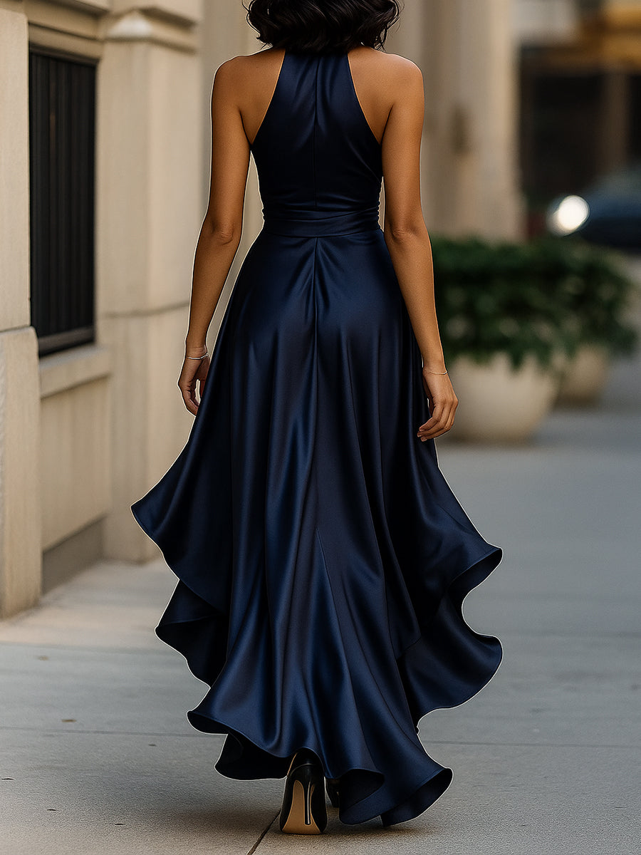 Palmer - Luxuriöses Maxi-Wickelkleid mit Neckholder