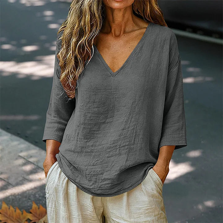 Rhianna - Elegante Bluse mit V-Ausschnitt