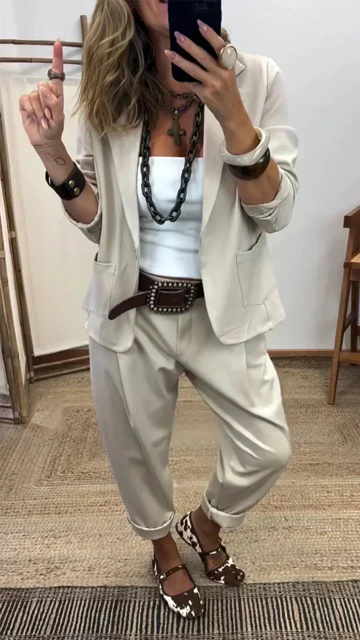 Rosina - Weiches Blazer- und Hosen-Set