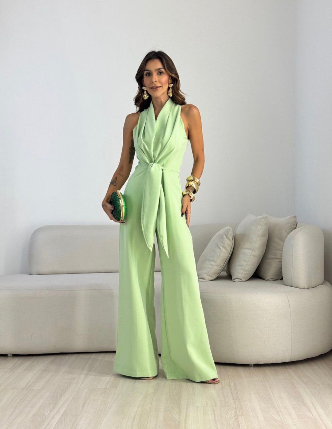 Ismerie - fließender, weitbeiniger Jumpsuit
