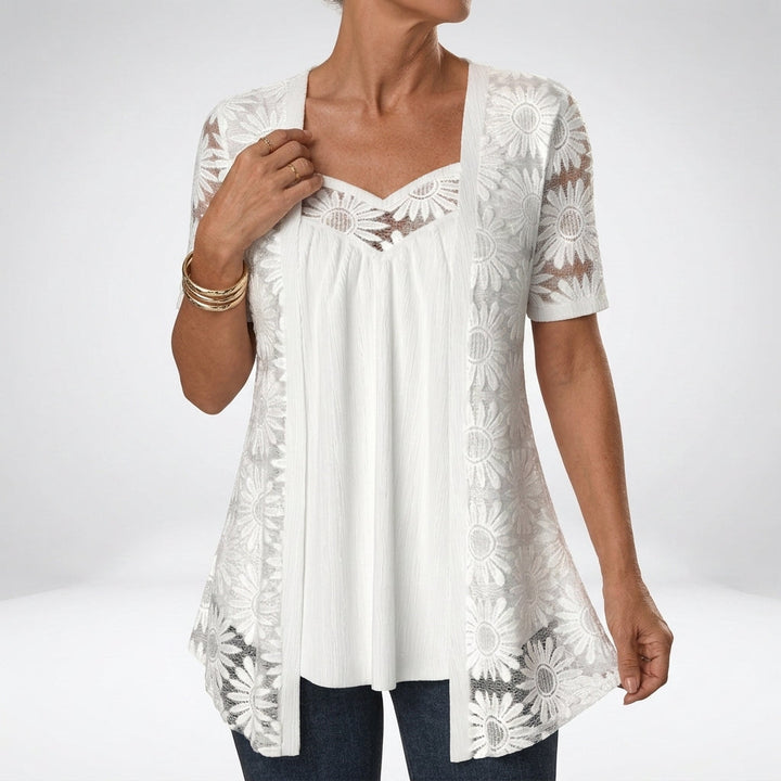 Lucette - Elegante Bluse mit Spitzendetails