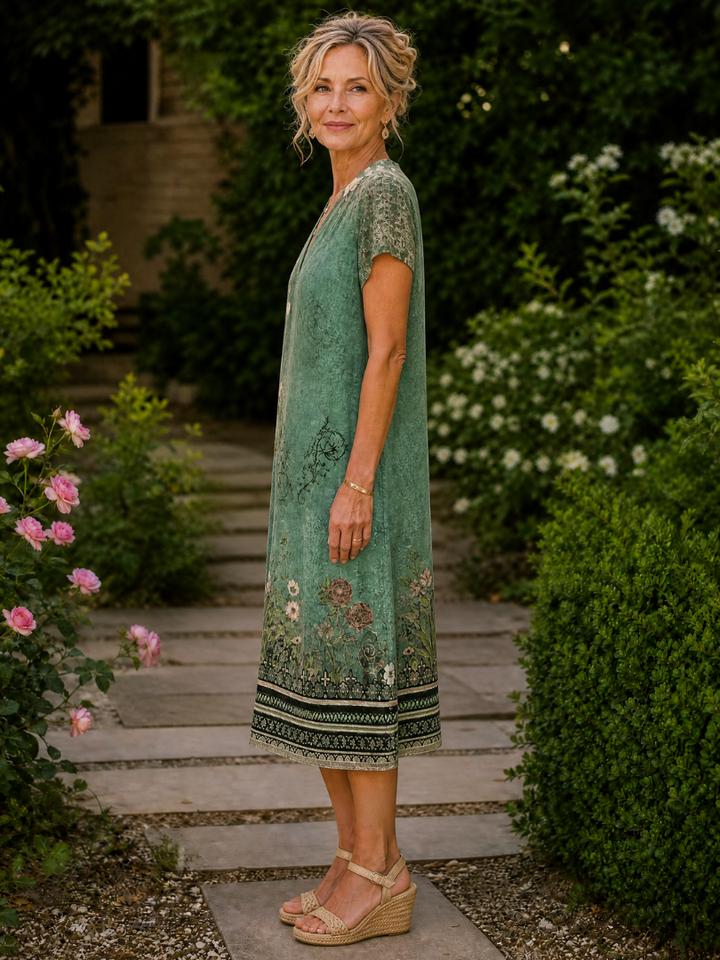 Genevieve - fließendes Midi-Hemdblusenkleid