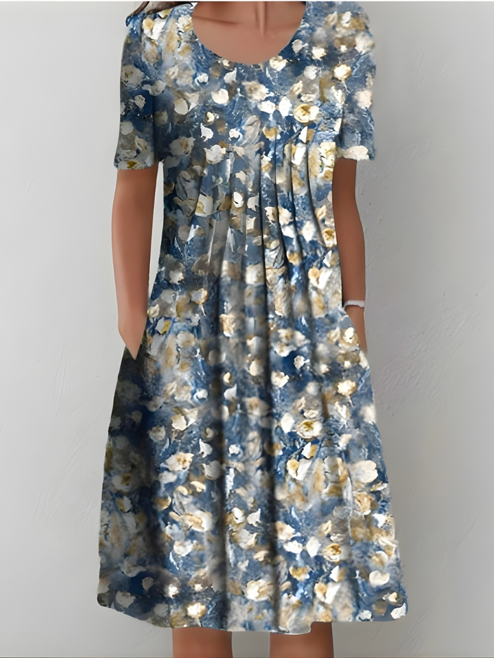 Amelia - Plissiertes Softtouch-Kleid