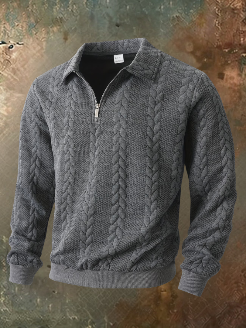 Belvorn - Premium Zopfstrick-Half-Zip-Pullover