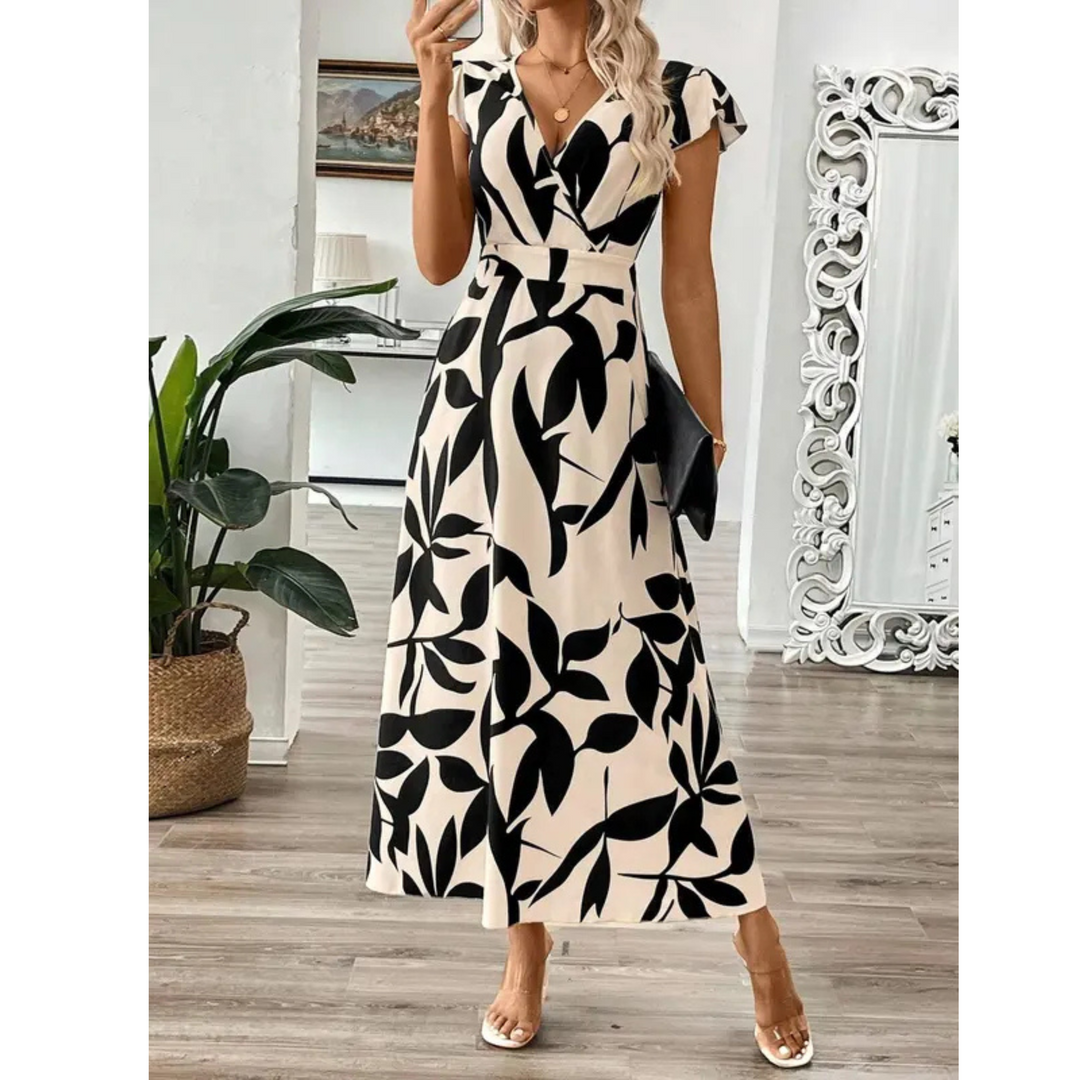 Hanneli - weiches Wickel-Maxikleid