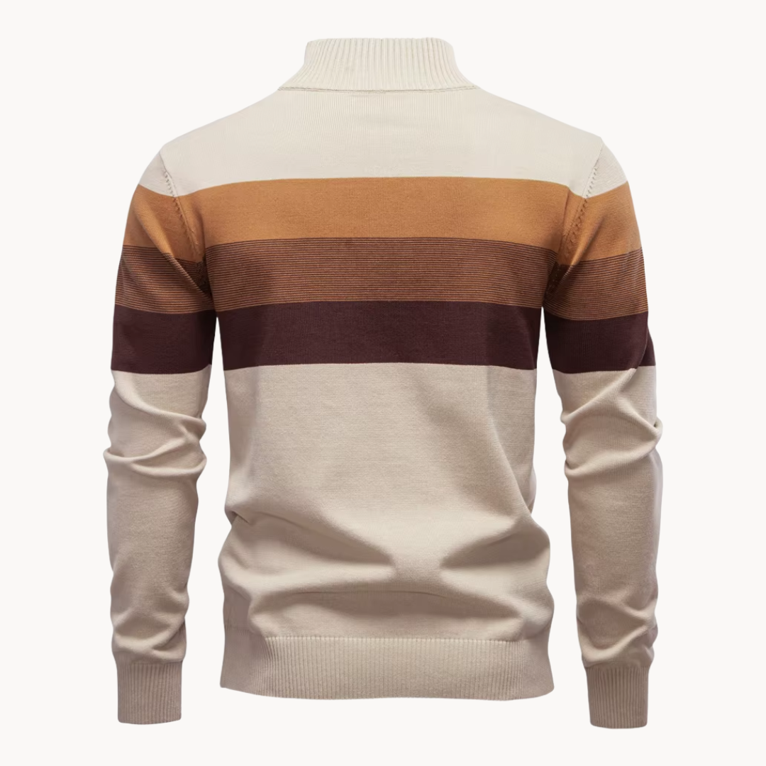 Sylvar - Stretchstrick-Viertelreißverschluss-Pullover