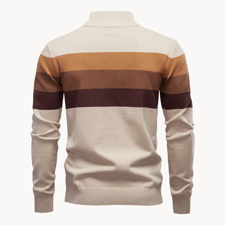 Sylvar - Stretchstrick-Viertelreißverschluss-Pullover