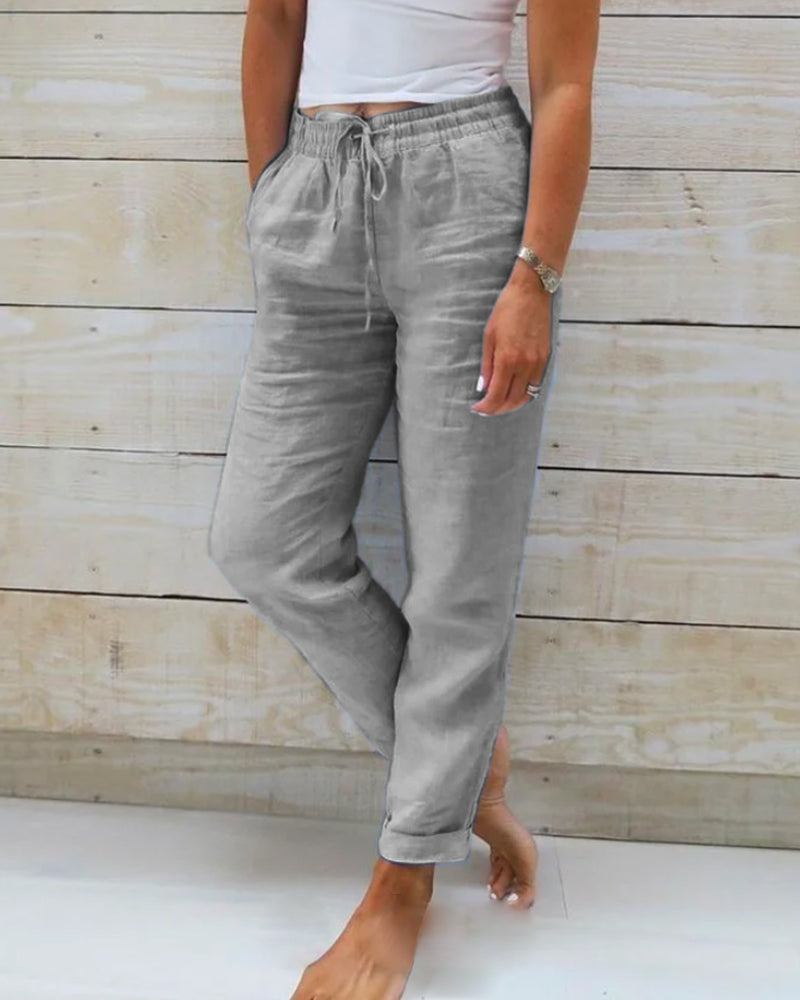Lorinne - Leinenhose mit Stretchanteil