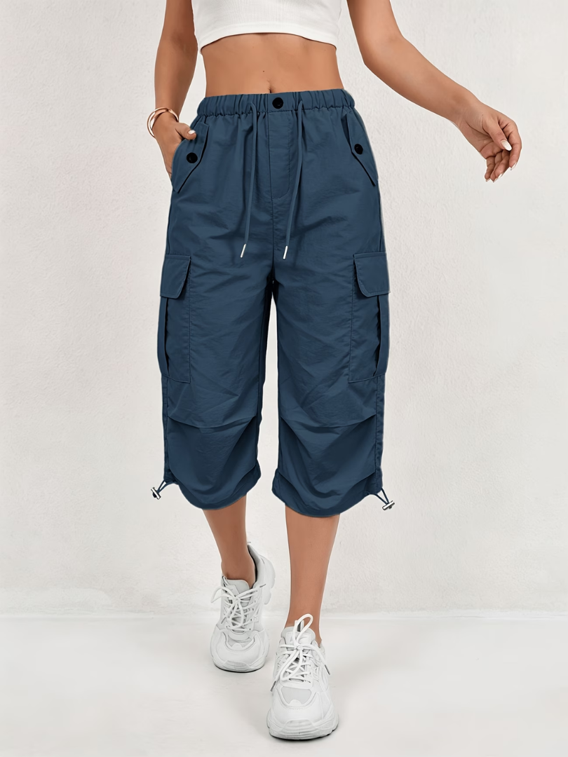 Donatella - Leichte Cargo-Caprihosen mit Stretch