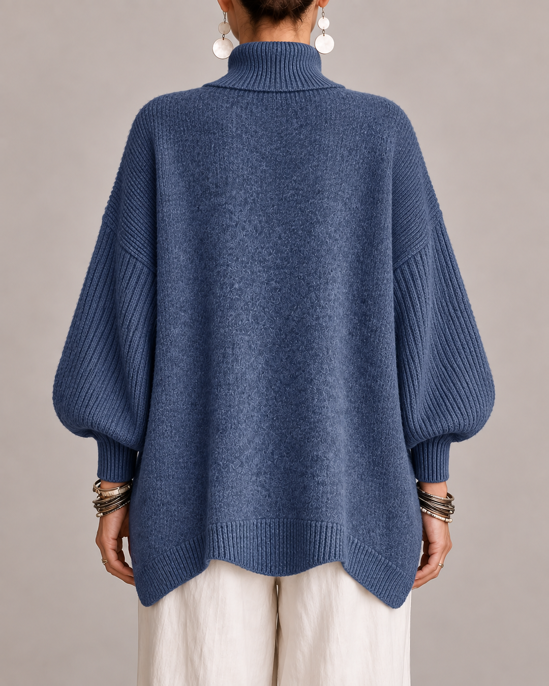 Aislin - Übergroßer Strickpullover mit Rollkragen