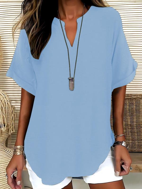 Xalina - Bluse mit weicher Haptik und Ausschnitt-Detail