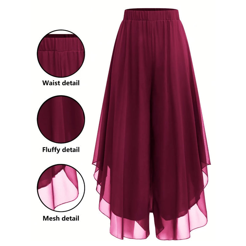 Hope - Weit geschnittene Hose mit Chiffon-Overlay